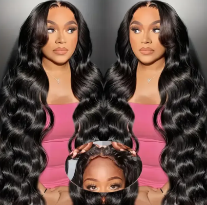 No Glue Wig Human Hair Pre Pull 13x4 HD Wave Lace Wig