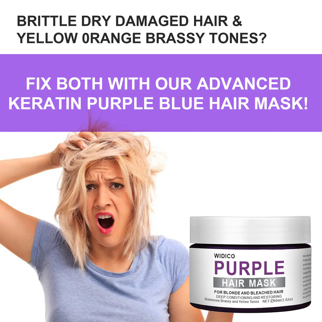 PURPLE HAIR MASK for Yellow Tone Removal and Hair Care