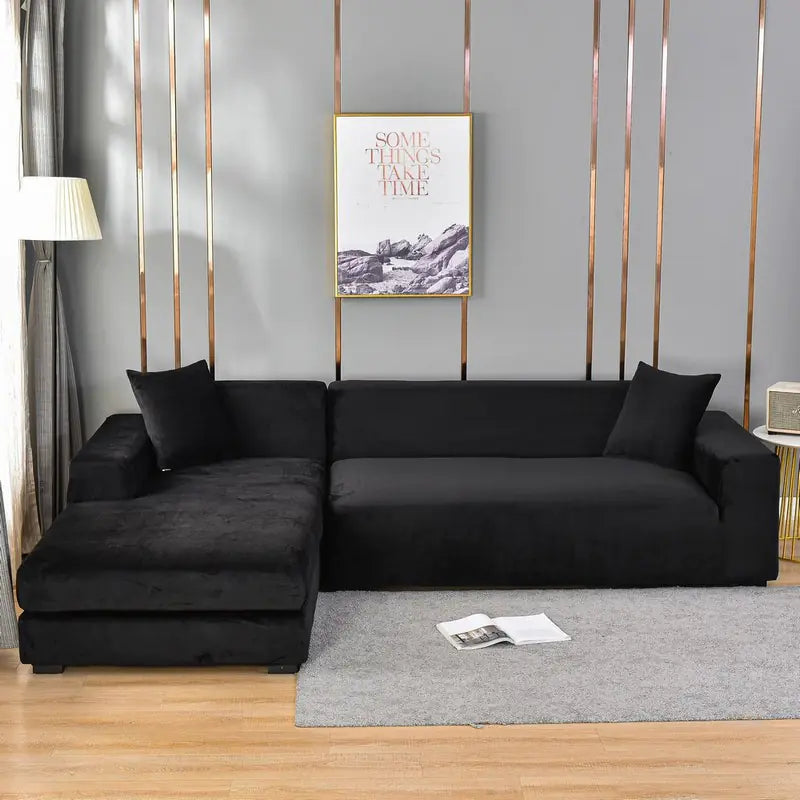 Thick Silver Fox Velvet Sofa Cover with High Elasticity