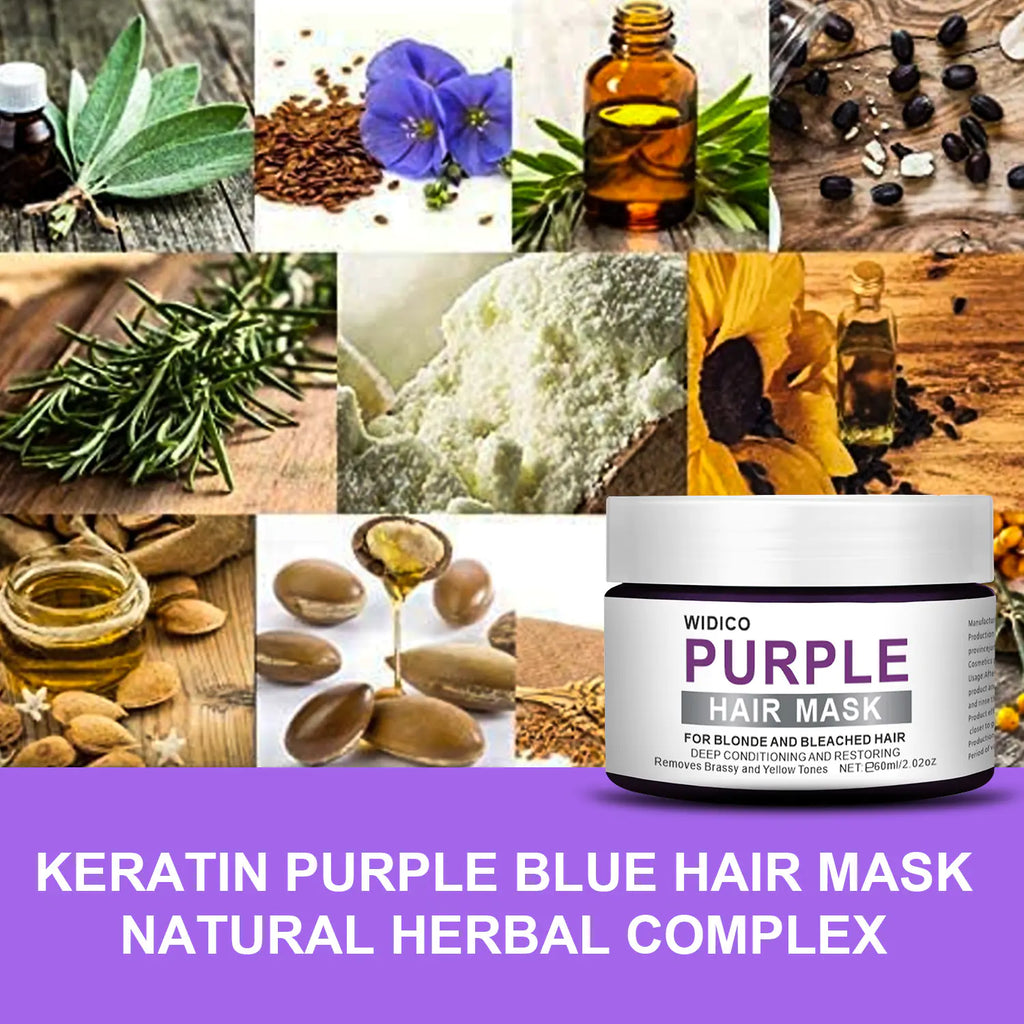 PURPLE HAIR MASK for Yellow Tone Removal and Hair Care