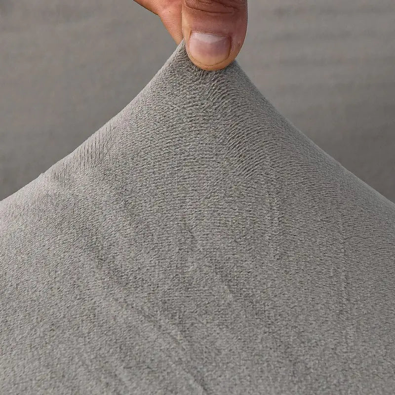 Thick Silver Fox Velvet Sofa Cover with High Elasticity